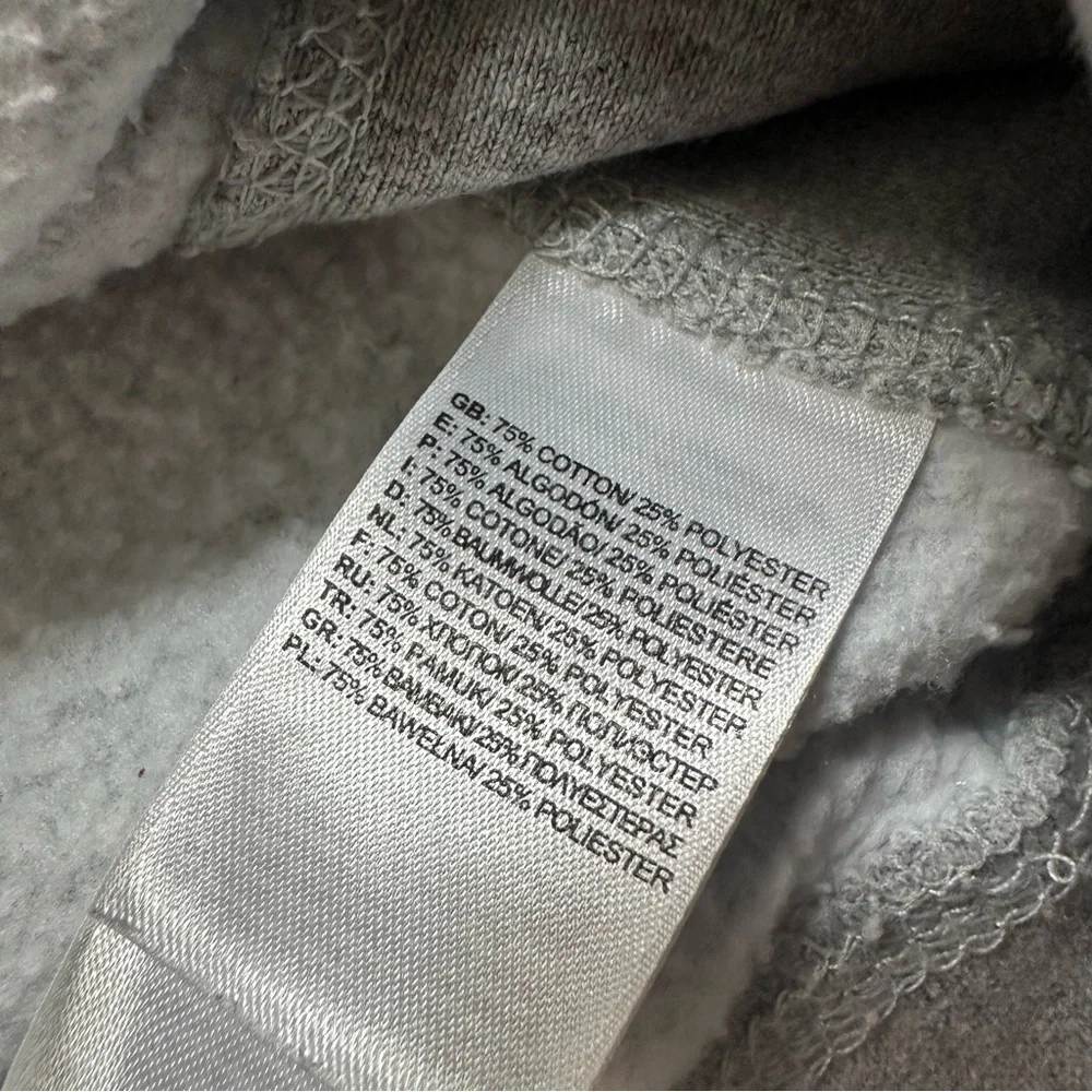 The‎ North Face Men’s Gray Hoodie Sweatshirt, Front Logo, Embroidered, Small